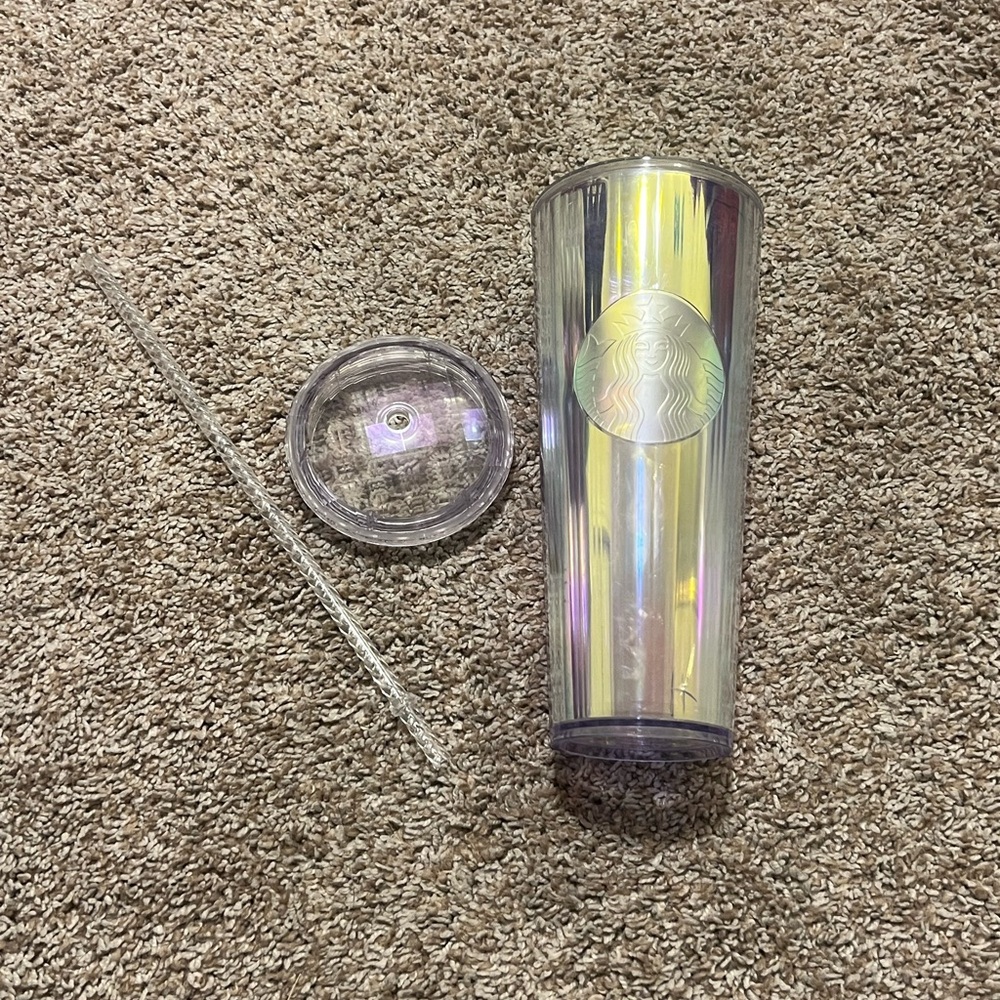 Starbucks Iridescent Tumbler with Straw